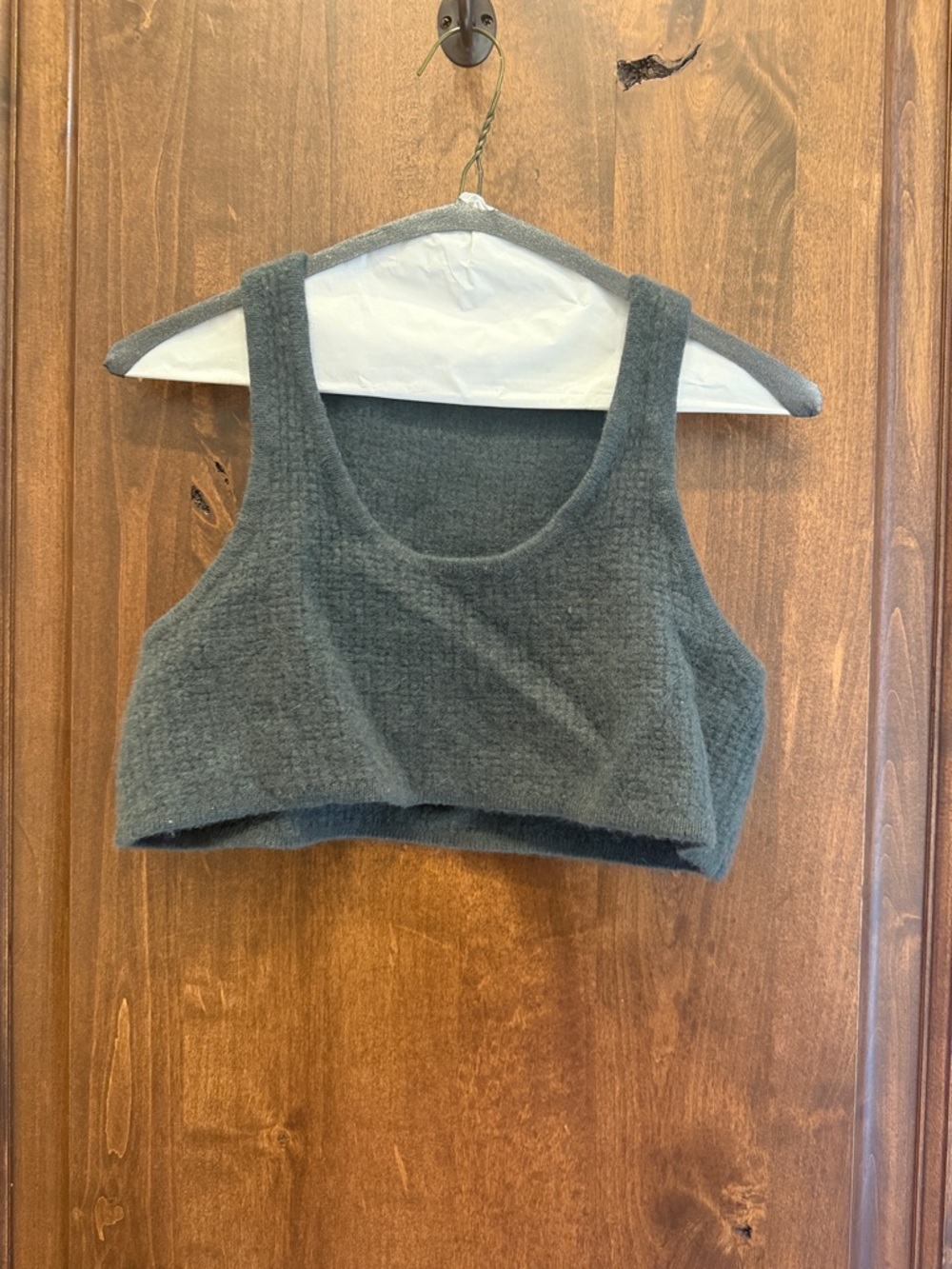 ALO Yoga green Knit Crop Tank